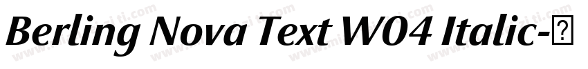 Berling Nova Text W04 Italic字体转换